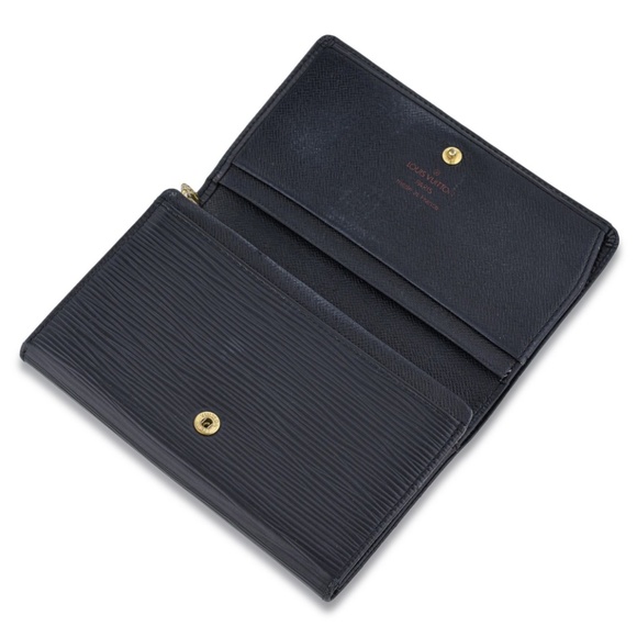 Authentic Louis Vuitton Porte-Monnaie Tresor Wallet, Black color M63972 - Picture 4 of 11